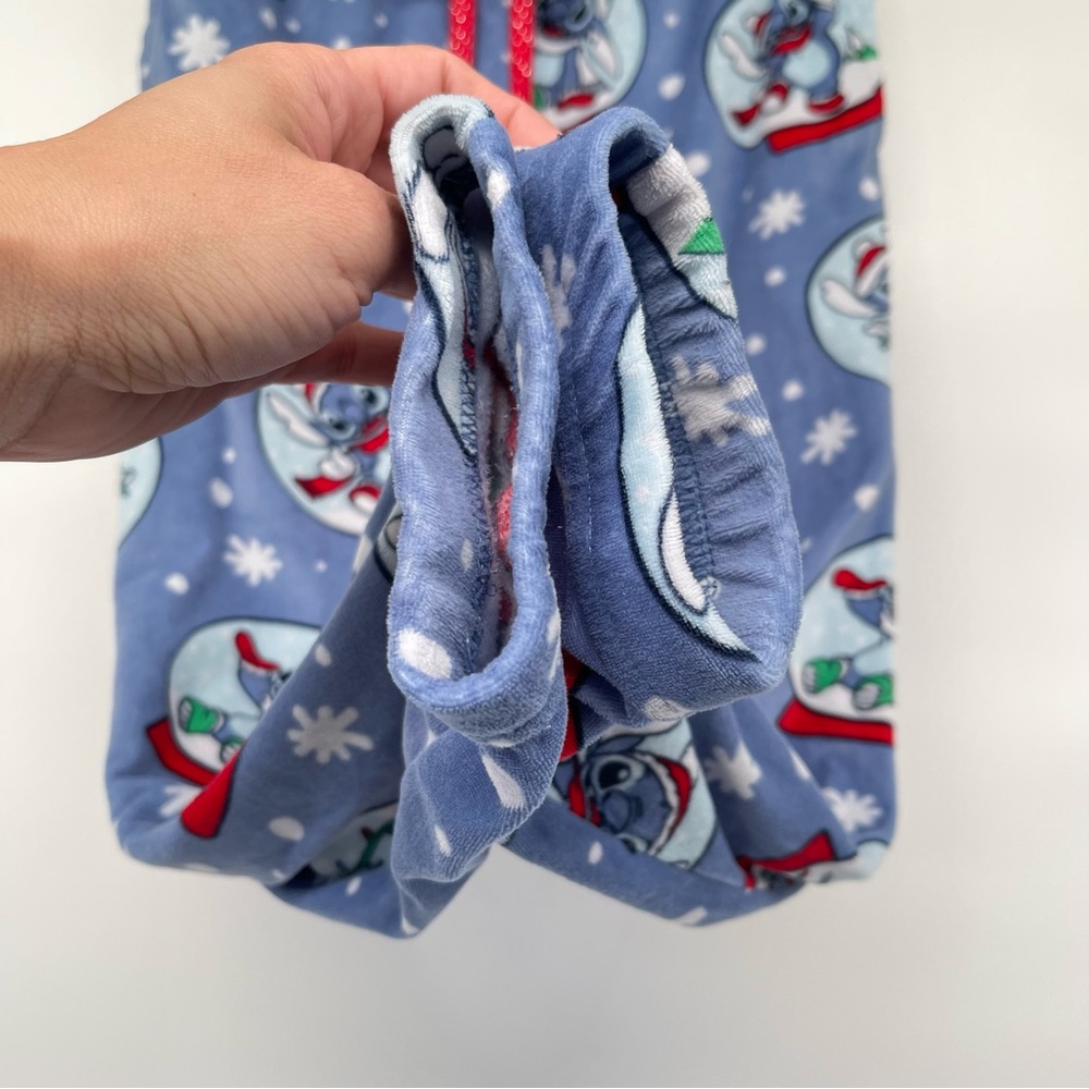 Disney Stitch Christmas Pajama Pants Women Small Fleece Jogger with Pockets - Picture 8 of 12
